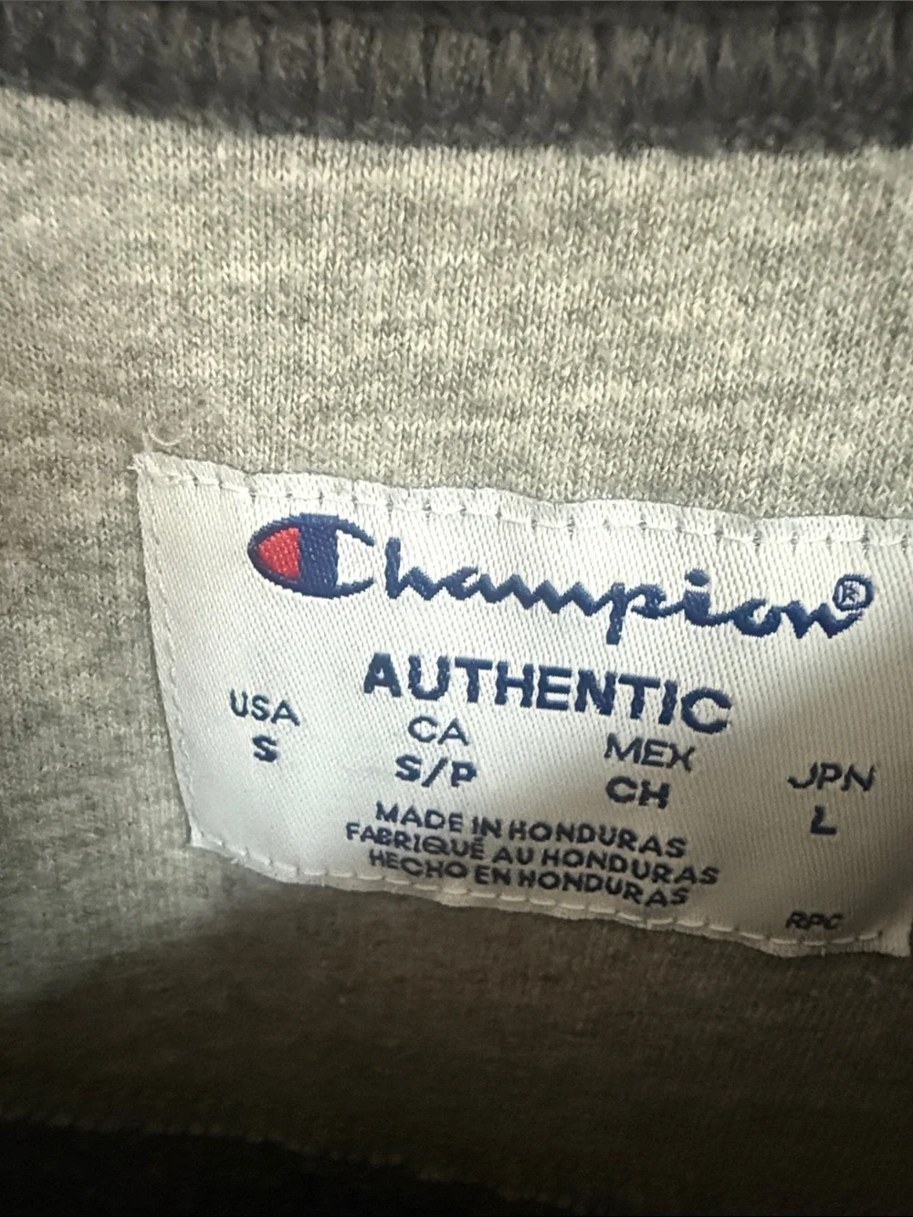 Champion Men's Fleece Crewneck Sweatshirt - Charcoal Small